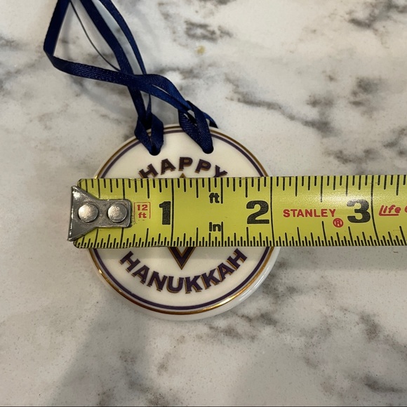 Happy Hanukkah basket tie on by Longaberger pottery - Picture 4 of 6